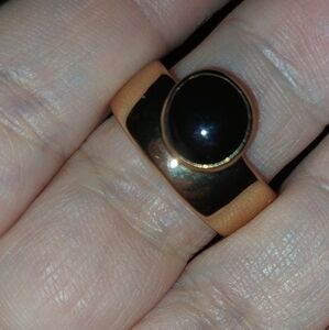 Black and Goldtone Ring Size 10